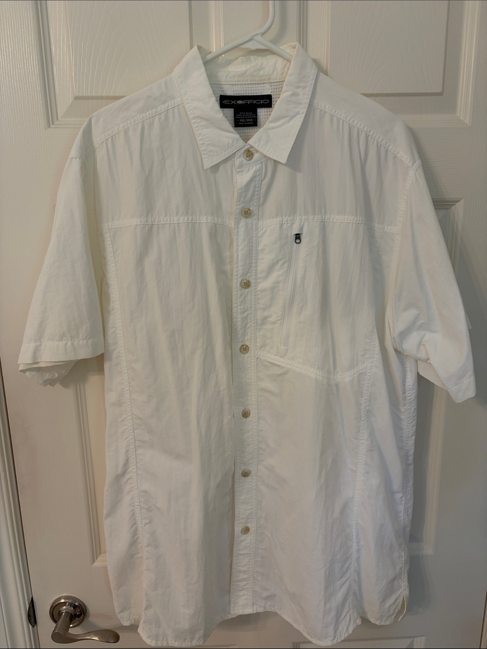 Exofficio White Short-Sleeve Travel Button-Down Shirt